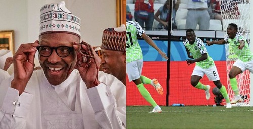 See How President Buhari Congratulated Super Eagle after Melting Iceland