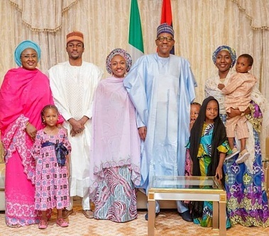 Lovely Photos of President Buhari and His Entire Family As They Celebrate Eidmubarak