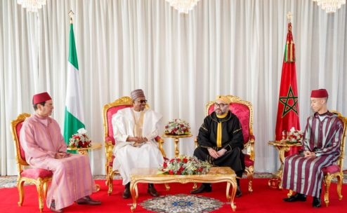 Photos of President Buhari As He Arrives Morocco [Photos]
