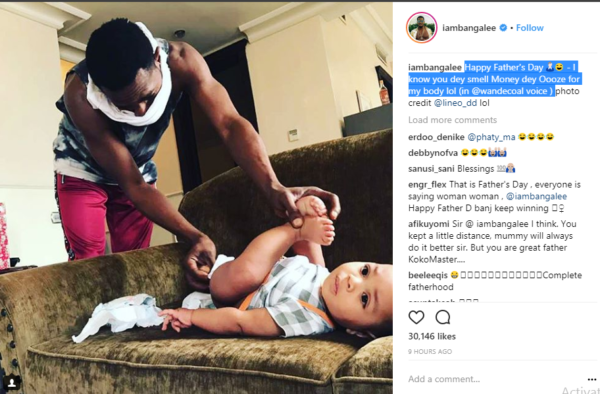 Proud Father, D’banj Shares Photo of Himself Changing His Son’s Diaper to Celebrate Father’s Day