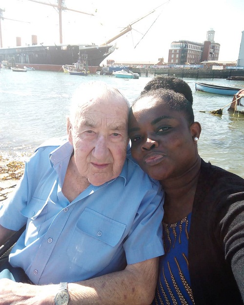 “I Met My Husband through Yahoo Yahoo” – Lady Who Is Married To A 90-Year-Old White Man Discloses How She Met Him