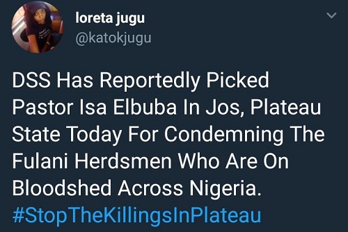 DSS Allegedly Arrest Prophet Isa El Buba Again for Condemning Government’s Inaction towards the Fulani Herdsmen Killings