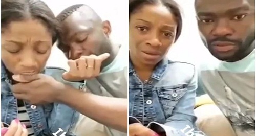Cameroonian Couple Spotted Sealing Their Love with A Blood Covenant [Video]