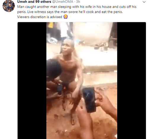 Man’s Genital Cut off by Husband of a Woman He Was Sleeping with [Photos /Video]
