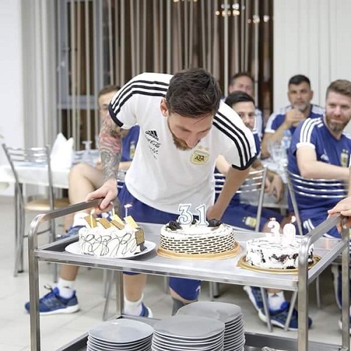 Argentina Celebrate Lionel Messi’s 31st Birthday Ahead of Match against Nigeria [Photos]