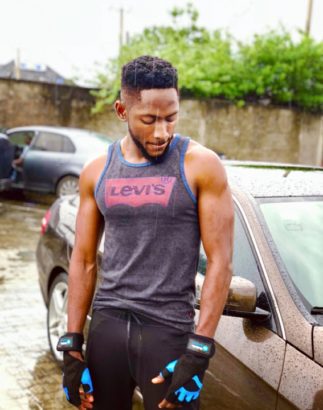 #BBNaija: Winner, Miracle Shows Muscular Body In New Workout Pictures [Photos]