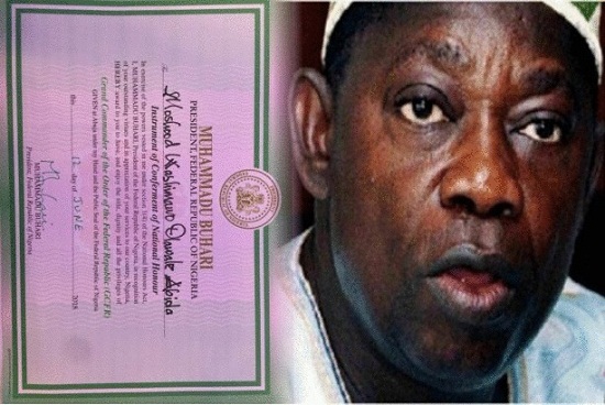 As Promised, MKO Abiola Honored With the GCFR Title [Photos]