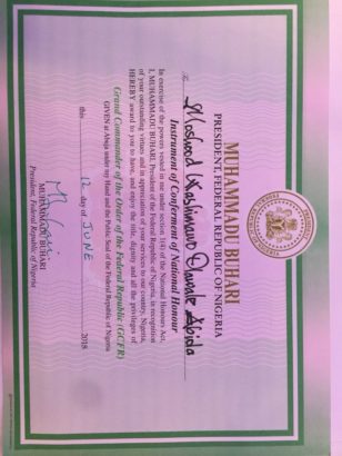 As Promised, MKO Abiola Honored With the GCFR Title [Photos]