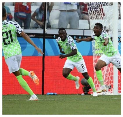 Russia 2018: Musa Finally Melts the Ice as Nigeria Defeats Iceland 2-0 In Thrilling Encounter