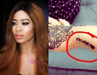 #BBNaija: Nina Tattooed Miracle’s Name on Her Arm [Photos]