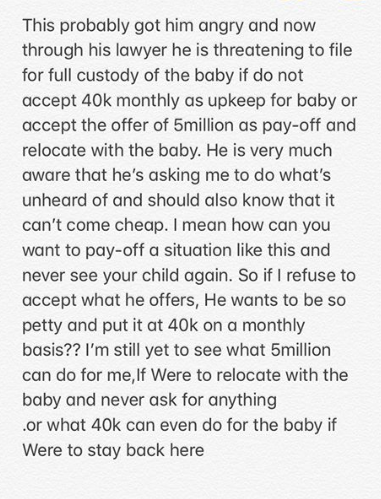 More Photos Of Aliko Dangote’s Son-In-Law’s Alleged Babymama, Irene Nwachukwu Recall yesterday that a 22-year old lady, Irene Chiamaka Nwachukwu set the internet on fire when she alleged Dangote’s new son-in-law, Jamil Abubakar abandoned her to marry Fatima Dangote?. According to Irene, when she met Jamil, he never told her he was into a relationship not to talk of planning to marry the daughter of Africa's richest man before they went intimate. Irene says she only got to know about the wedding when she was already carrying his baby and the wedding held when she was 8 months gone already. According to her, Jamil has not being responsible since the baby came two months ago and even though she has challenged him to come for a DNA, he has refused. Instead, he offered her N5m and asked her to relocate with the baby and never contact him anymore. Now Irene says she fears for her life and that of her baby, and so wants Nigerians to know if anything happens to her or her baby, Jamil should be held responsible. She also claims they are saying she is threatening Fatima Dangote, something she denied. Her claims below and also see more photos of her and a video from her pregnancy shoot. By the way, Irene clocked 22 on February 25th, 2018.