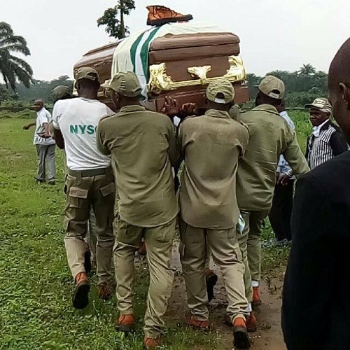 Tears Flows Like A River As NYSC Member Who Drowned In Rivers State Was Buried [Photos]