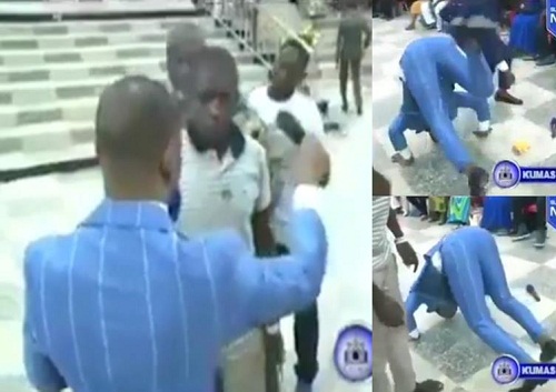 Popular Ghanaian Pastor, Obinim, Somersaults After Member Wins ₦230Billion With Lotto Number He Gave Him [Video/Photos]