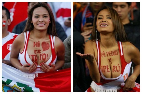 Russia 2018: Meet Nissu Cauti, the Lady Who Takes Off Her Top Whenever Peru Scores [Photos]