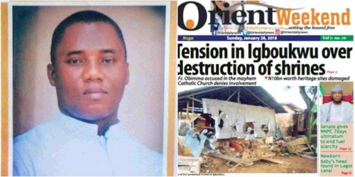 Tension as 3 Catholic priests allegedly die after burning shrines in Anambra community