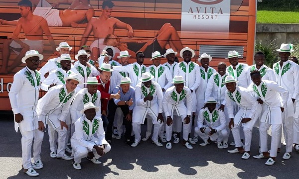 Photos Of Super Eagles Players En Route To Russia Rocking Matching Green And White Regalia