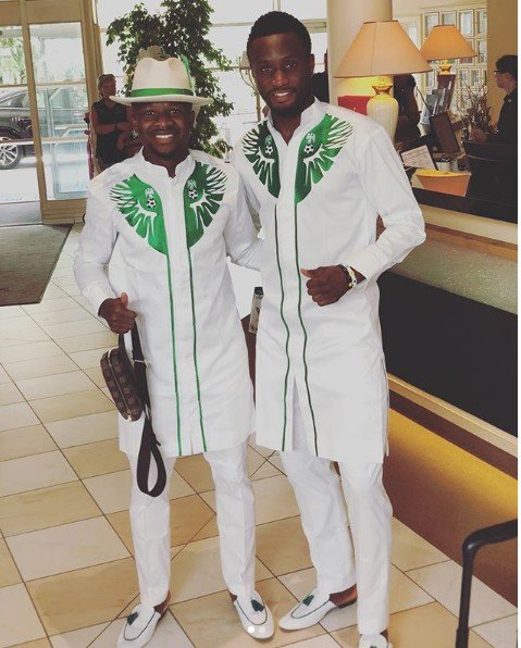 Photos Of Super Eagles Players En Route To Russia Rocking Matching Green And White Regalia