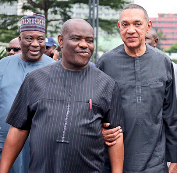 Eye Popping Photos Of Gov Wike And Ben Bruce Hugging Like Lovers [Photos]