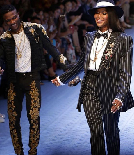 Photos of Wizkid As He Models For Dolce & Gabbana in Italy 