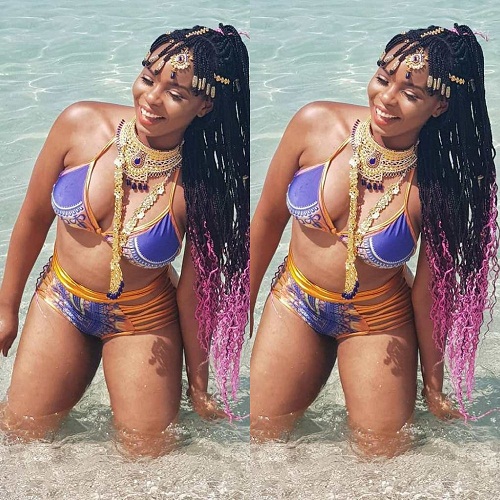  Hotness! Yemi Alade Shares Cute Bikini Photos On A Beach In Dubai, She Looks Banging!! [Photos]