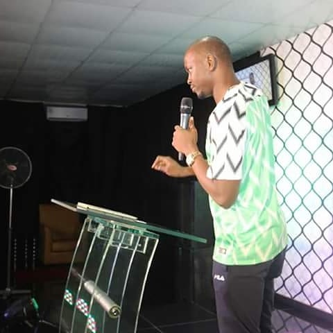 Popular Pastor Spotted Rock N41k Super Eagle's World Cup Jersey In The Pulpit