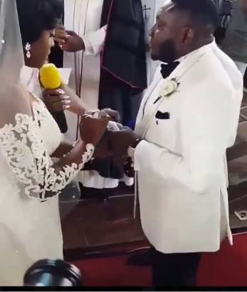 Comedian Ajebo Cries Like A Baby At His White Wedding [Photos/Video]