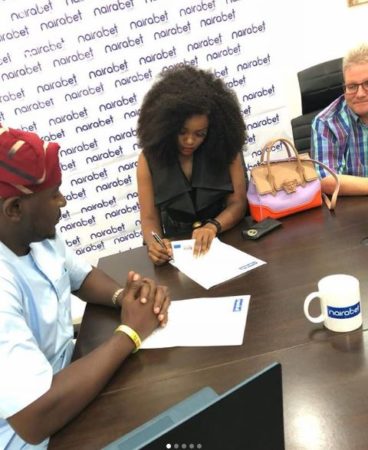 Ex- Big Brother Naija Housemates Cee-C Bags Endorsement Deal with Naira Bet [Photos]