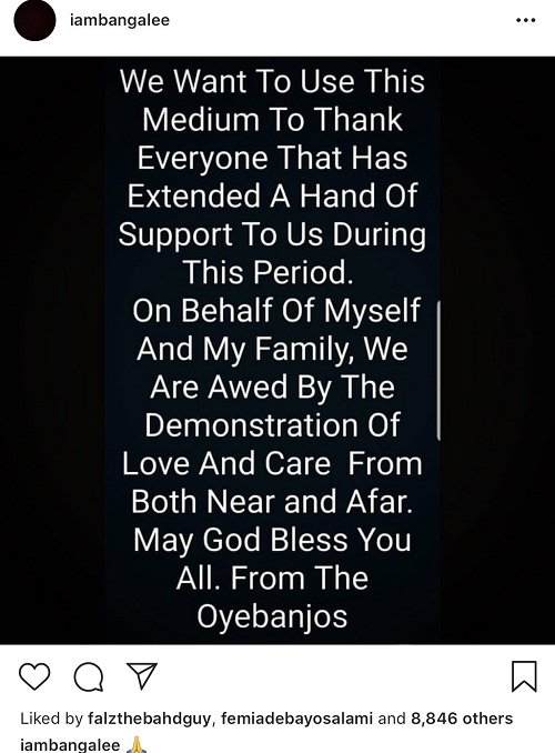 In Tears, Dbanj Thanks Everyone Who Commiserated With Him on the Loss of His Son