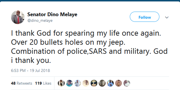 BREAKING: Senator Dino Melaye Attacked By Men In Army Uniforms In Kogi State [Photos]