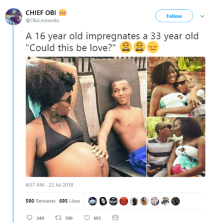 Could This Be Love!! Photos of A 16-Yr-Old Boy and His Pregnant 33-Yr-Old Lover Went Viral