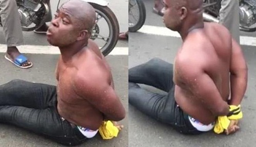 Yahoo plus!!! Nigerian Man ‘Runs Mad’ In Togo Beach, Confesses To Money Rituals [Photos/Video]
