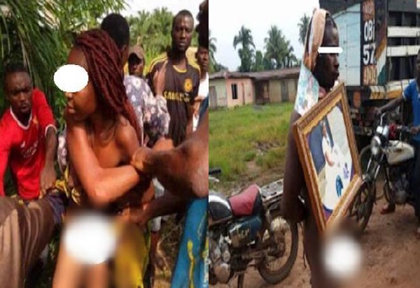 Married Lady And Her Ex Boyfriend Paraded After Being Caught Having Cex In Enugu [Photos]