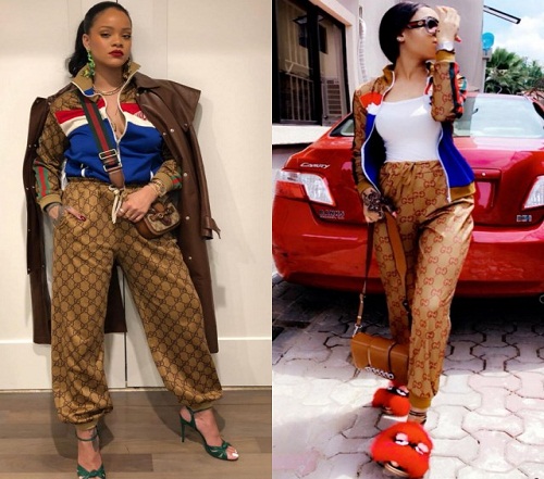 #BBNaija: Nina Rocks Gucci Outfit Similar to Rihanna’s [Photos]