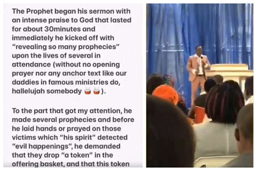 End Time Pastor Ask Congregation to Pay Before They Can Touch Him [Photos]