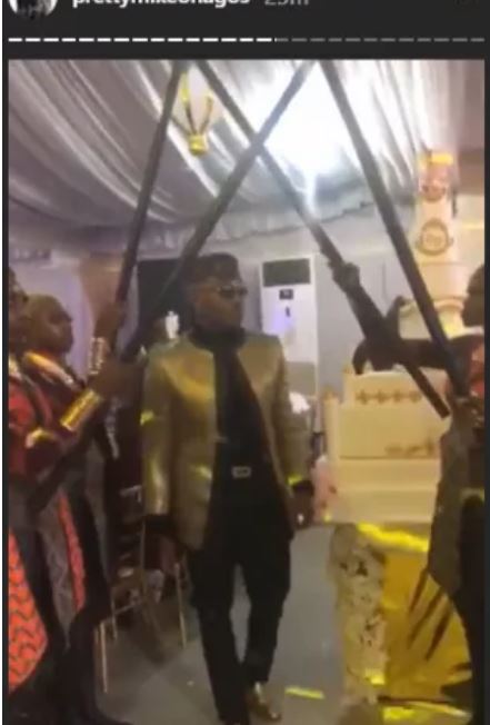 Lagos Socialite and Big Boy, Pretty Mike Storms DJ Consequence’s Wedding With His Wakanda Princesses [Photos]