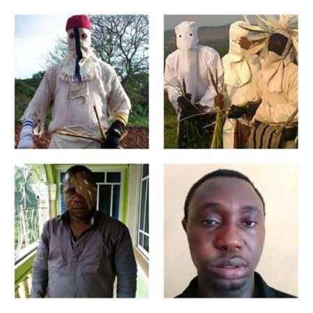 Entire Community Watch As Masquerades in Enugu Beats Two Catholic Priests To Stupor [Photos]