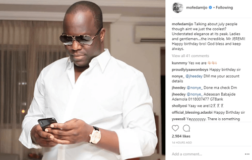 Richard Mofe-Damijo Celebrates Sholaye Jeremi, Linda Ikeji’s Alleged Baby Daddy on His Birthday