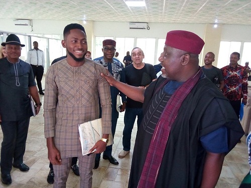 Millionaire Miracle, Receives $25,000 from Governor Rochas Okorocha [Photos]
