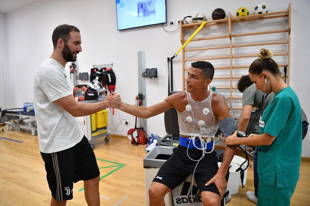Photos of Cristiano Ronaldo As He Meets With His New Teammates On His First Day At Juventus [Photos]