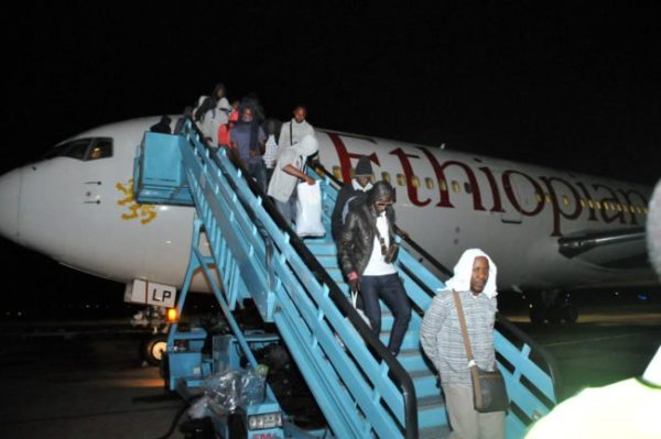 Photos of Stranded Nigerians in Russia As They Arrived In Abuja