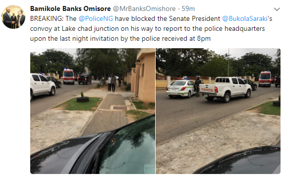 Photos of Security Operatives as They Lay a Siege on Saraki, Ekweremadu’s Residences [Photos]