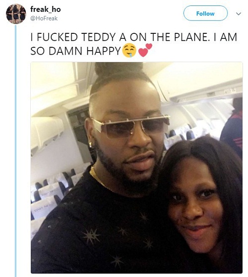 Proud Nigerian Lady Gives Details On How She Had Cex With #BBNaija Teddy-A Inside Plane , She Even Leaked The Pictures [Photos]