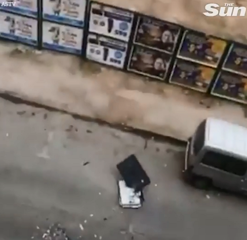 Angry Argentina Fan Throws His TV From Building After France Loss [Photos]