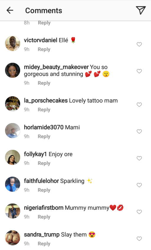 Fans Goes Wild As Police Pro, Dolapo Badmos Flaunts Her Breast Tattoo [Photos]