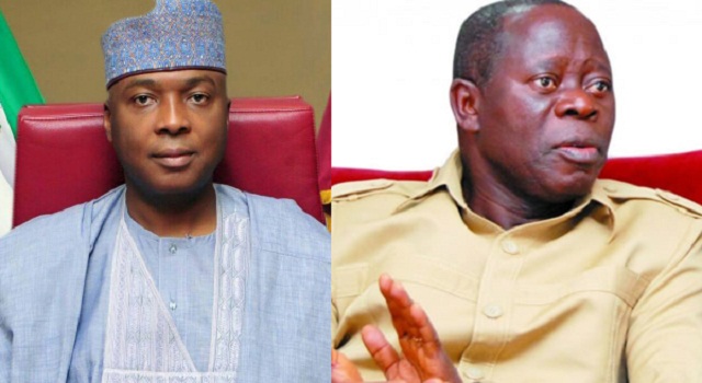 Oshiomholecomes back for Saraki Gives him Conditions to Avoid Being Impeached as Senate President