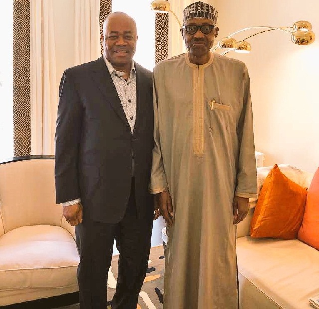 BUSTED! You Won’t Believe What Sen. Akpabio Was Caught Doing In London with Pesident Buhari