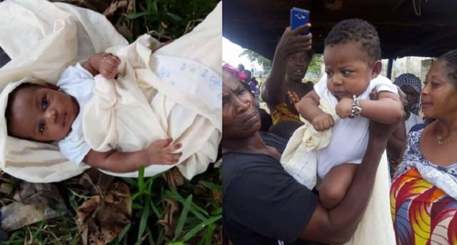 See The Heart Melting Photos Of Cute Baby Abandoned In The Bush [Photos]