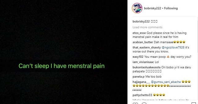 HAHAHAHA! “I’m Having Menstrual Pain” – Bobrisky Cries Out