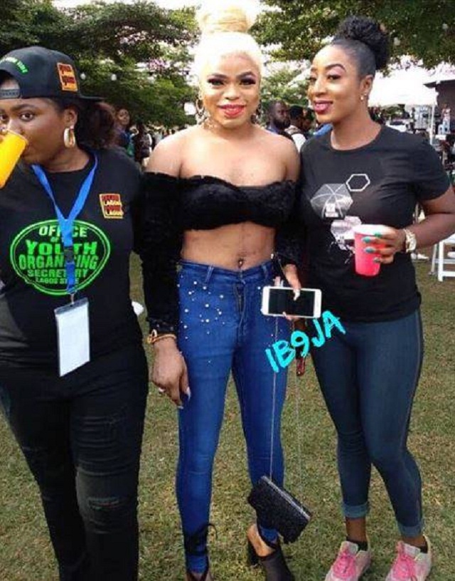 Nigerian Male Barbie, Bobrisky Steps Out In Cropped Top for an Event in Lagos [Photos]