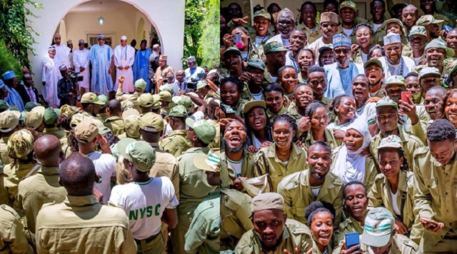 More Photos of President Buhari as He Hosts NYSC members in Daura [photos]